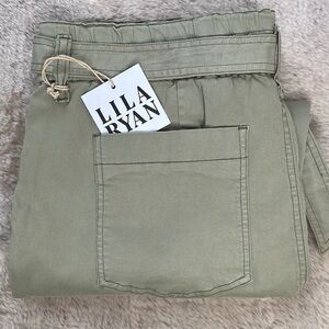 Lila Ryan | Carmen Paperbag Surplus Capri Pant, in Olive